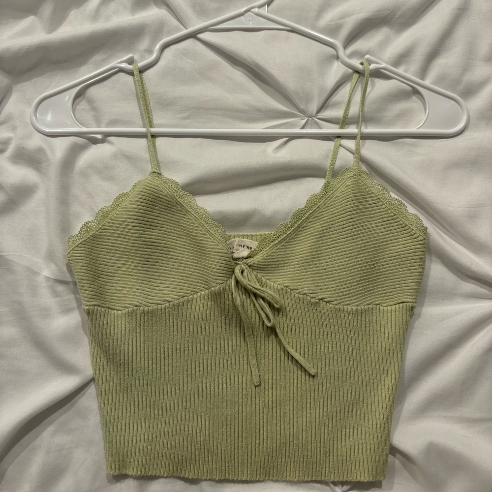 PacSun L.A. Hearts light green crop top